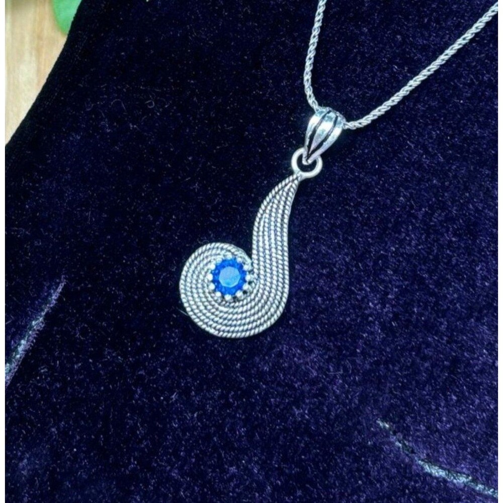925 Sterling Silver Turkish Filigree Solo Necklace for Women, NEW,HandmadeGift